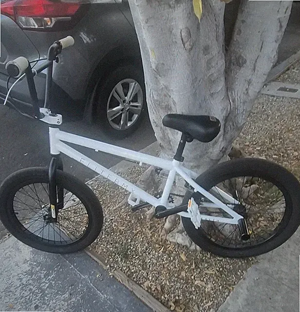 20 in BMX Bike White/Black Steel Frame Large,Brake Intercambios Por Una Trone
