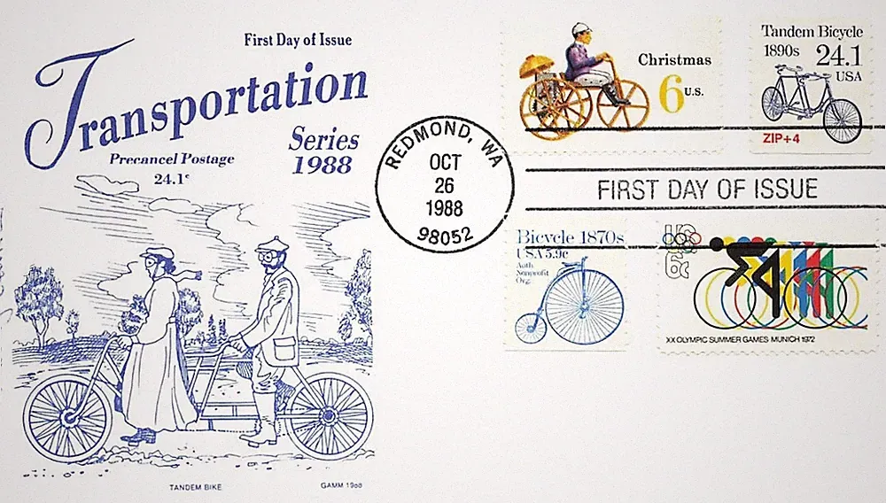 2266 24.1c TRANSPORTATION - Tandem Bicycle - Gamm bike combo