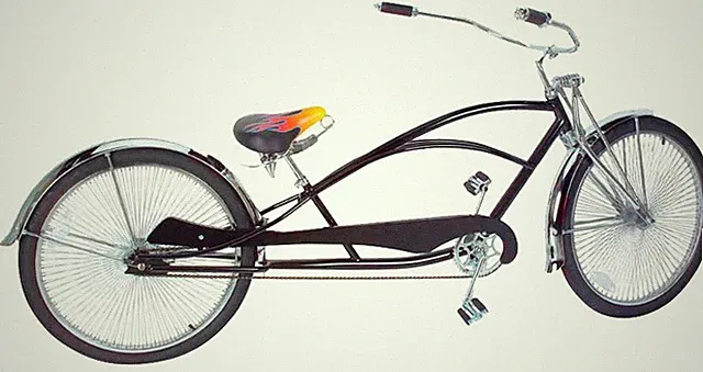 BLACK 26" LIMO STRETCH BEACH CRUISER BIKE W/144 SPOKES COASTER BRAKE!