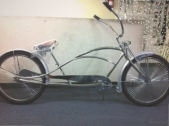 CHROME 26" LIMO STRETCH BEACH CRUISER BIKE W/144 SPOKES COASTER BRAKE!