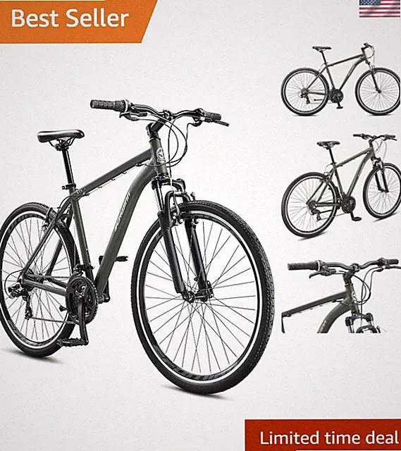 Comfortable Hybrid Bike for Adults - 700C Wheel, Aluminum, Lightweight