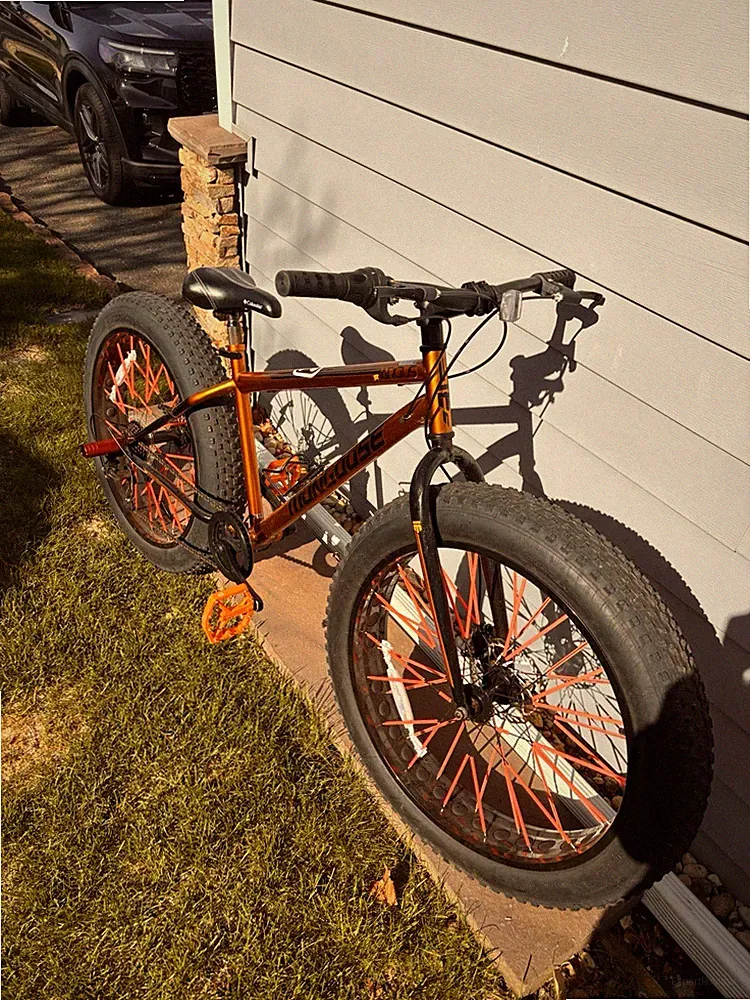 Mongoose Fat Bike Fat Tires 26 in Wheels Orange Black