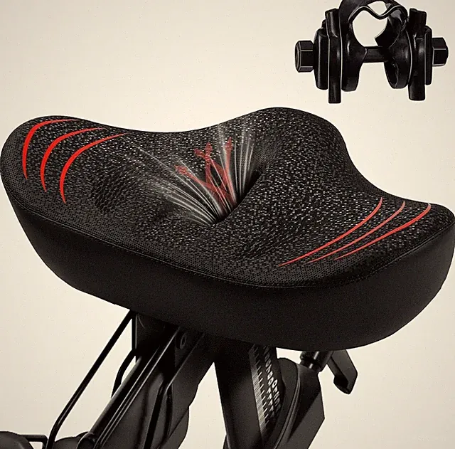 Upgrade Oversize Bike Seat for Men Women, Extra Wide Noseless Bicycle Seat Cushi